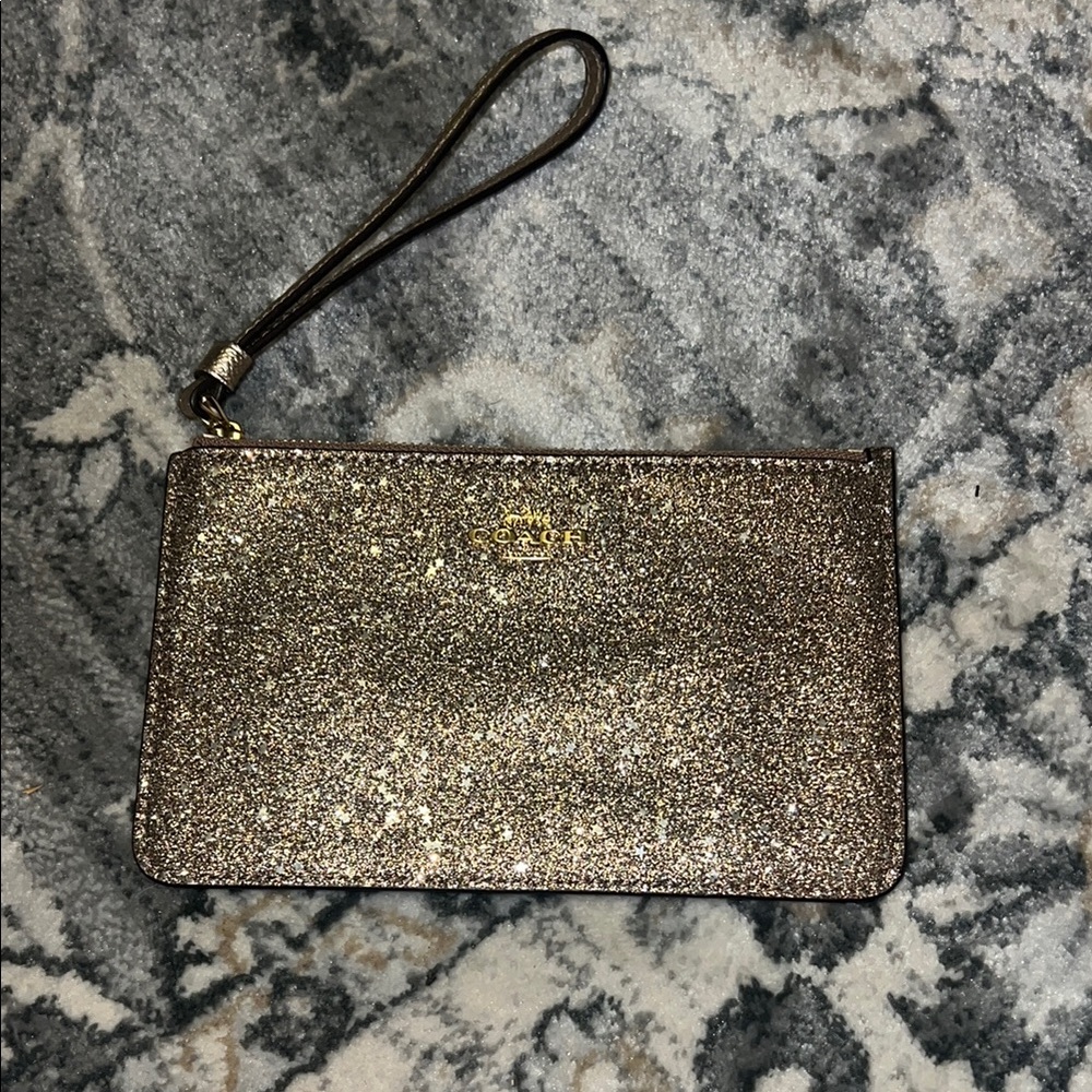 Coach Gold Shimmer Clutch Wristlet
